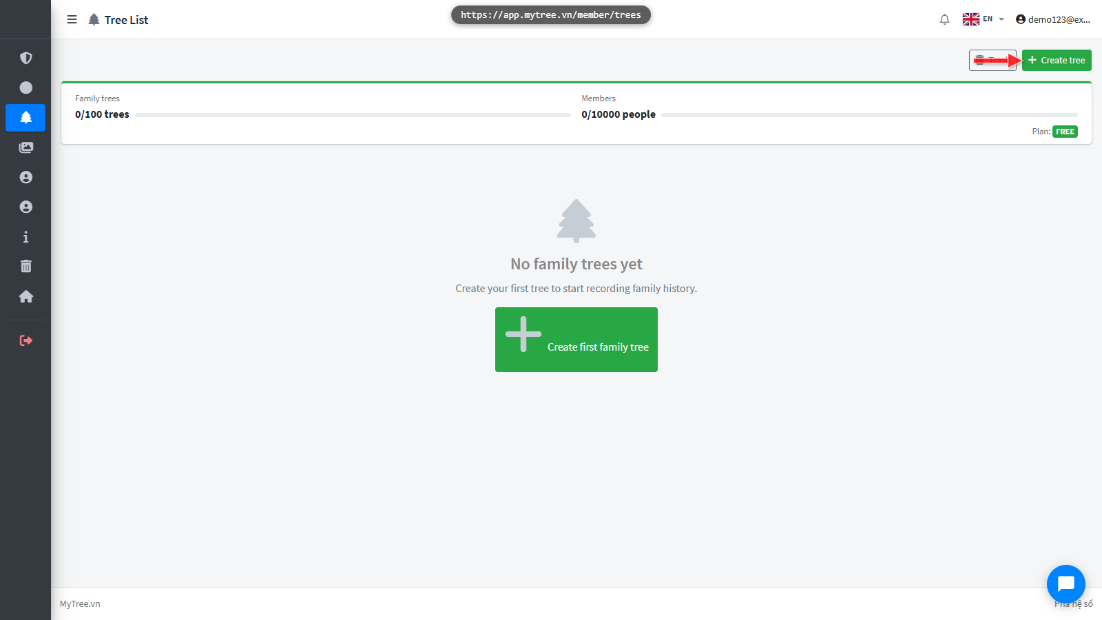 Click Create New Tree