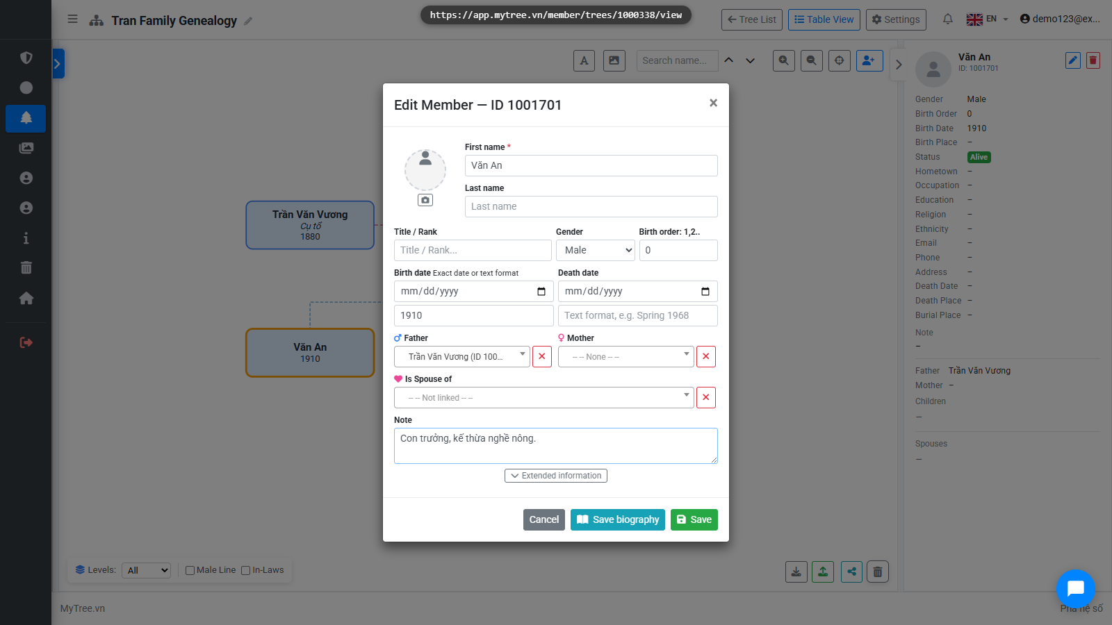 Right-click → Edit Member
